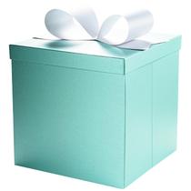 Caixas de presente LaRibbons Large Blue Square 25x25cm com tampa