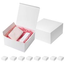 Caixas de presente Mcfleet 10x10x5in, pacote com 10 caixas de papelão branco