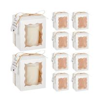 Caixas De Presente Para Velas Com Janela Transparente, 10 Peças, Suprimentos Para Embalagem De Caixas De Presente Para Velas Com Janela Transparente, 10 Peças, Suprimentos Para Embalagem De