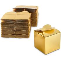 Caixas de presente Party Favor Sparkle and Bash Gold Foil, pacote com 100