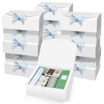Caixas de presente PEKGRIL 15 peças brancas de papelão Kraft 25x20x10cm