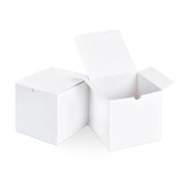 Caixas de presente SHIPKEY White Cardboard com tampas 15x15x15cm (50 unidades)