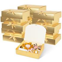 Caixas de presente WLUSEAXI Gold com tampas, pacote com 12, 31,2 x 24,9 x 7,9 cm