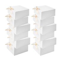 Caixas de presente WLUSEAXI, pacote com 12 tampas, papel kraft branco