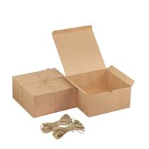 Caixas de presente Xxcxpark Brown Kraft Paper 20x20x10cm (16 unidades)