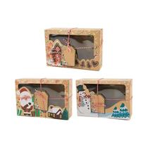 Caixas De Presentes De Natal Conjunto Com 3, 6, 9, 12 Caixas De Papel Kraft Com Etiquetas E Fitas Caixas De Presentes De Natal Conjunto Com 3, 6, 9, 12 Caixas De Papel Kraft Com Etiquetas E Fitas