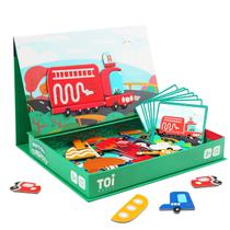 Caixas de quebra-cabeça magnético TOI Kids Magnet Toys com tabuleiro de jogo