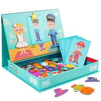 Caixas de quebra-cabeça magnético TOI Kids Magnet Toys com tabuleiro de jogo