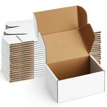 Caixas de remessa Poever 6x4x3 polegadas, pequenas, brancas, pacote com 25 Caixas de remessa Poever 6x4x3 polegadas, pequenas, brancas, pacote com 25
