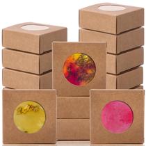 Caixas de sabão TaoBary, 100 unidades, embalagem de presente pequena com janela Caixas de sabão TaoBary, 100 unidades, embalagem de presente pequena com janela