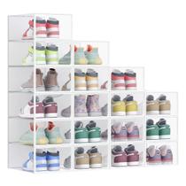 Caixas de sapatos SONGMICS, empilháveis, transparente, conjunto de 18 Caixas de sapatos SONGMICS, empilháveis, transparente, conjunto de 18