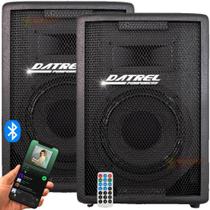 Caixas de Som Ativa e Passiva 300w Rms Alto Falante 8" Com Bluetooth USB Aux Profissional Datrel