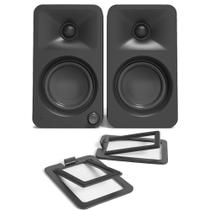 Caixas de Som Bluetooth para Mesa Kanto ORAMB com Suportes S2 Pretas