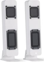 Caixas de som DROP BMR1 V2 Bluetooth com fio compactas brancas Caixas de som DROP BMR1 V2 Bluetooth com fio compactas brancas