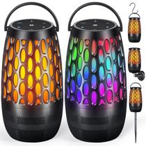 Caixas de som externas com luzes de chama e RGB, estéreo HD de 10 W, Bluetooth 5.3 com pareamento automático, sincronização múltipla com mais de 100 caixas, à prova dágua IPX6, perfeitas para varanda, piscina e festas Presente para homens e mulheres (kit com 2) Caixas de som externas com luzes de chama e RGB, estéreo HD de 10 W, Bluetooth 5.3 com pareamento automático, sincronização múltipla com mais de 100 caixas, à prova dágua IPX6, perfeitas para varanda, piscina e festas Presente para homens e mulheres (kit com 2)