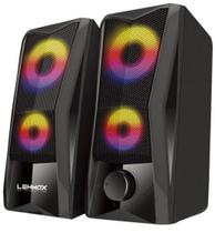 Caixas de Som para PC Usb Ultra Led 3w Luzes Rgb Dinamico