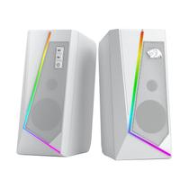 Caixas de Som Redragon GS520 RGB 2.0 - Alto-Falantes de Mesa com Iluminação Branca