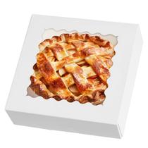 Caixas de torta ZORRITA 25x25x6,5 cm com janela, pacote com 20 caixas de papelão branco Caixas de torta ZORRITA 25x25x6,5 cm com janela, pacote com 20 caixas de papelão branco