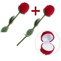 Caixas De Veludo Para Joias Aneis Brincos Caixinha Para Presente moedelo flor 2 unidades Caixas De Veludo Para Joias Aneis Brincos Caixinha Para Presente moedelo flor 2 unidades