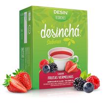 Caixas Desinchá Sabores Frutas Vermelhas 10 Sachês 1,5g Suplemento Alimentar Natural 100% Original Display