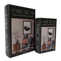 Caixas Livro Home Decor Preta - P - Tout Decora