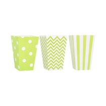 Caixas Mini De Pipoca Verde Sálvia 12 Pcs Baldes De Doces Para Festa De Cinema