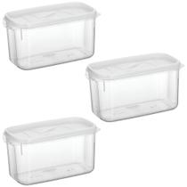 Caixas Organizadora Du Cheff 3,7 l Incolor c/ tampa Conjunto c/3 unid. Caixas Organizadora Du Cheff 3,7 l Incolor c/ tampa Conjunto c/3 unid.