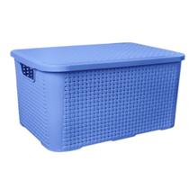 Caixas Organizadoras Cestos Multiuso 18 L Com Tampas Rattan