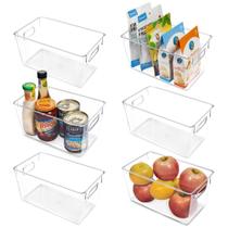 Caixas organizadoras de despensa de plástico Vtopmart Clear 6 unidades sem BPA