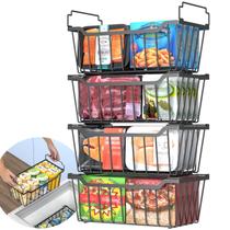 Caixas organizadoras de freezer Goovilla, pacote com 4 unidades para freezer de 100-200 L Caixas organizadoras de freezer Goovilla, pacote com 4 unidades para freezer de 100-200 L