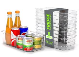 Caixas organizadoras de geladeira Utopia Home Refrigerator Clear (pacote com 8)