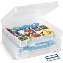 Caixas organizadoras empilháveis para artesanato Storage Standard, pacote com 2 Caixas organizadoras empilháveis para artesanato Storage Standard, pacote com 2