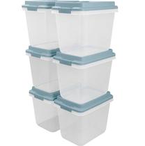 Caixas Organizadoras Hefty 32 Quartos 6 Unidades Empilháveis com Tampa Caixas Organizadoras Hefty 32 Quartos 6 Unidades Empilháveis com Tampa