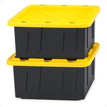 Caixas Organizadoras HOMZ Durabilt 2 Unidades 57L Empilháveis de Plástico Caixas Organizadoras HOMZ Durabilt 2 Unidades 57L Empilháveis de Plástico