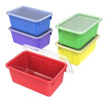 Caixas Organizadoras Storex de Plástico 31x20x13 cm com Tampa Sem Trava Pacote com 5