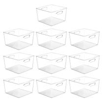 Caixas Organizadoras Vtopmart 10 Unidades Transparente 28x28 cm Caixas Organizadoras Vtopmart 10 Unidades Transparente 28x28 cm