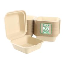 Caixas para Alimentos Poreids 15 cm Biodegradáveis Pacote com 50 Caixas para Alimentos Poreids 15 cm Biodegradáveis Pacote com 50