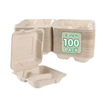 Caixas para Alimentos Poreids 20x20cm com 3 Compartimentos Pacote com 100 Caixas para Alimentos Poreids 20x20cm com 3 Compartimentos Pacote com 100