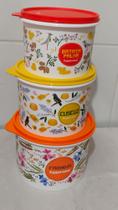 Caixas para armazenar alimentos secos kit 3 peças Tupperware original