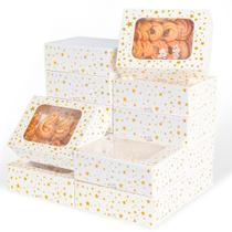 Caixas para Biscoitos de Natal - 24 Unidades com Estampa Dourada em Formato de Estrela Caixas para Biscoitos de Natal - 24 Unidades com Estampa Dourada em Formato de Estrela