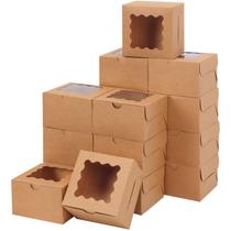 Caixas para Biscoitos Moretoes 50 un com Janela 10x10x6 cm Kraft Marrom Caixas para Biscoitos Moretoes 50 un com Janela 10x10x6 cm Kraft Marrom