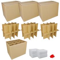 Caixas para Mudança ELSINPAPOX 3 Conjuntos 41 x 30 x 33 cm com Divisórias Caixas para Mudança ELSINPAPOX 3 Conjuntos 41 x 30 x 33 cm com Divisórias