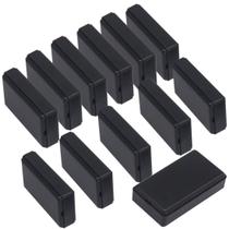Caixas para Projetos Zulkit em Plástico ABS, 12 Unidades, 50 x 28 x 15 mm, Preto