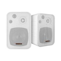 Caixas Som Ambiente Hayonik MSB60N Branca c/ suporte Par 60w