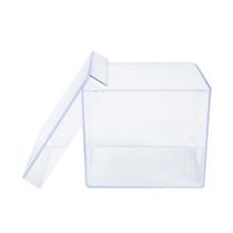 Caixinha 6cm Acrílico Incolor Para Presente Aniversario Evento Festa - 100un