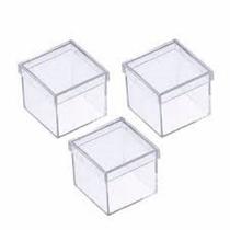 Caixinha acrílica 4x4 transparente ***pacote com 10 unidades***