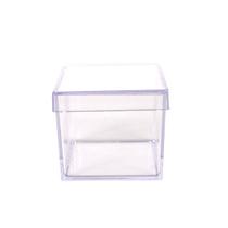 Caixinha acrílica 4x4cm transp. c/tampa pct c/ 10 un oldani