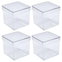Caixinha Acrílica Com Tampa 5cm Para Artesanato 20 Unidades
