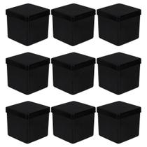 Caixinha Acrílica Preta Para Lembrancinhas Artesanato 4cm