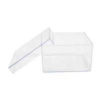 Caixinha Acrílica Transparente 7cm Chata Resistente Para Lembrancinha - 20 Uni